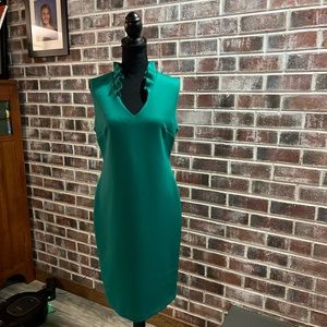 Calvin Klein size 10 kelly green scuba dress.